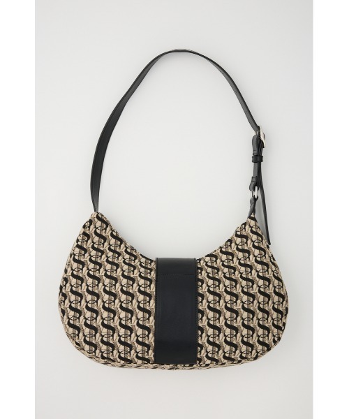 SLY（スライ）の「S BADGE BUCKLE BELTED BAG エス バッジ バックル ベルティド バッグ（ハンドバッグ・レディース・ベージュ/ブラック・FREE）」の4枚目の写真