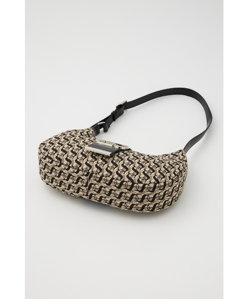 SLY（スライ）の「S BADGE BUCKLE BELTED BAG エス バッジ バックル ベルティド バッグ（ハンドバッグ・レディース・ベージュ/ブラック・FREE）」の5枚目の写真