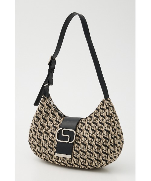 SLY（スライ）の「S BADGE BUCKLE BELTED BAG エス バッジ バックル ベルティド バッグ（ハンドバッグ・レディース・ベージュ/ブラック・FREE）」の7枚目の写真