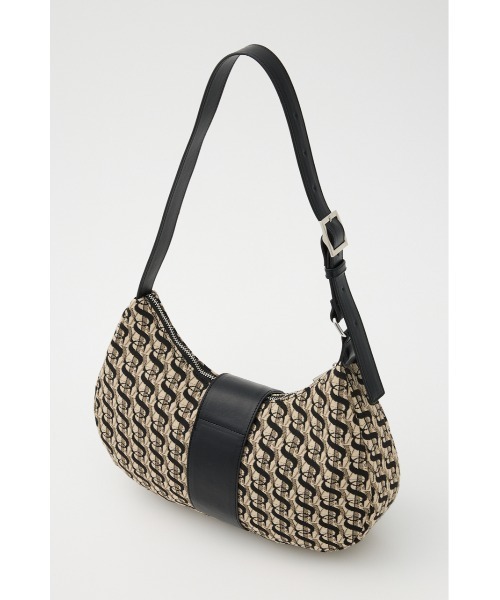 SLY（スライ）の「S BADGE BUCKLE BELTED BAG エス バッジ バックル ベルティド バッグ（ハンドバッグ・レディース・ベージュ/ブラック・FREE）」の9枚目の写真