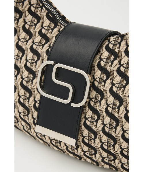 SLY（スライ）の「S BADGE BUCKLE BELTED BAG エス バッジ バックル ベルティド バッグ（ハンドバッグ・レディース・ベージュ/ブラック・FREE）」の12枚目の写真