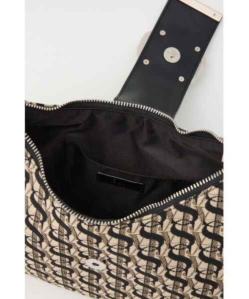 SLY（スライ）の「S BADGE BUCKLE BELTED BAG エス バッジ バックル ベルティド バッグ（ハンドバッグ・レディース・ベージュ/ブラック・FREE）」の13枚目の写真