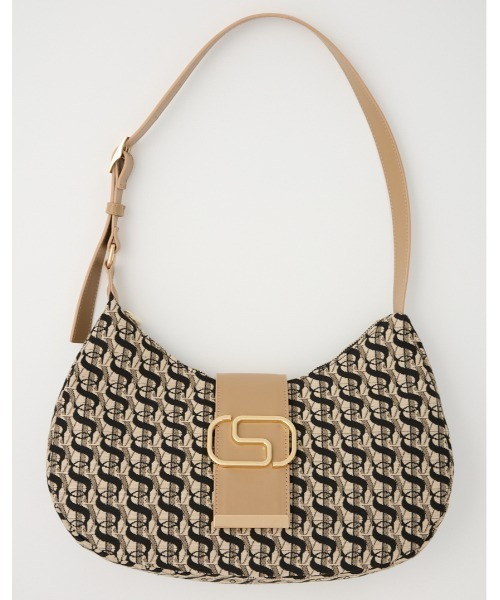 SLY（スライ）の「S BADGE BUCKLE BELTED BAG エス バッジ バックル ベルティド バッグ（ハンドバッグ・レディース・ベージュ/ブラック・FREE）」の15枚目の写真