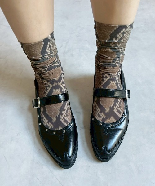 セール】【 IMARI / イマリ 】 レオパード ハイソックス（ソックス