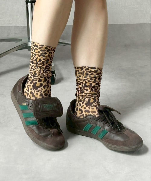 セール】【 IMARI / イマリ 】 レオパード ハイソックス（ソックス