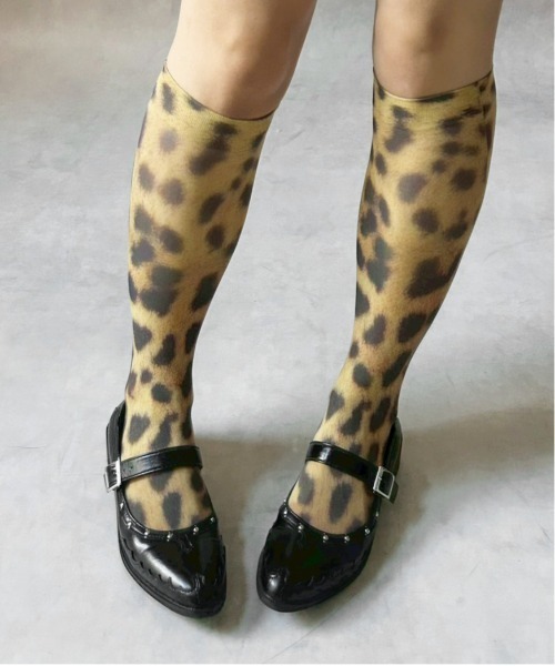 セール】【 IMARI / イマリ 】 レオパード ハイソックス（ソックス
