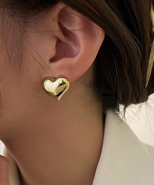 paravion（パラビオン）の「ハートピアス（Tシャツ/カットソー・レディース・ゴールド/シルバー・FREE）」の2枚目の写真