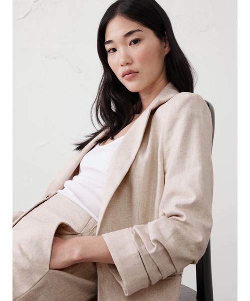 セール】BANANA REPUBLIC FACTORY STORE リネンブレンド ヘリンボーン