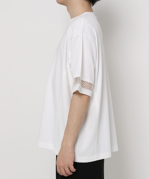 HARE（ハレ）の「メッシュキリカエカットソー(HARE)（Tシャツ/カットソー・メンズ・ブルー/ホワイト/グレー・FREE）」の11枚目の写真