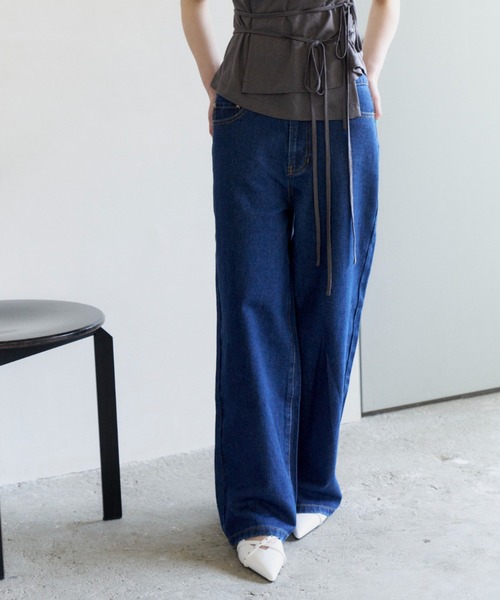 haek 新品未使用ローウエストデニム haek ジーンズ デニム デニムパンツ low waist wide denim pants