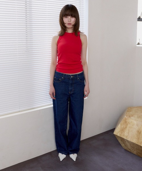 haek 新品未使用ローウエストデニム セール】low waist wide denim pants/ローウエストデニムワイド