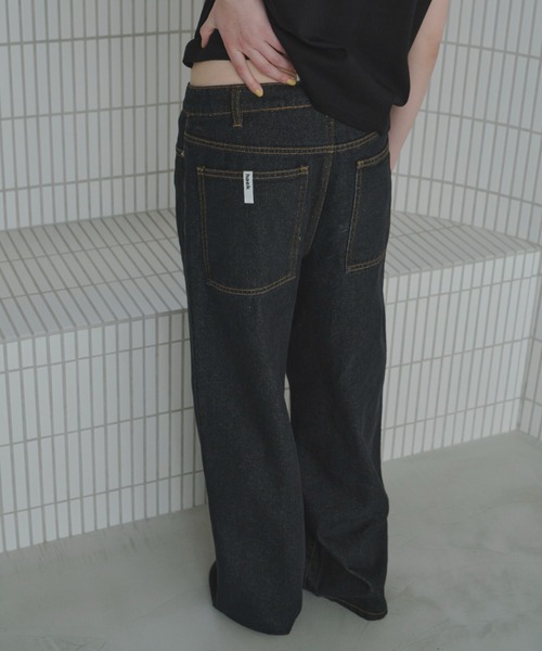 セール】low waist wide denim pants/ローウエストデニムワイド