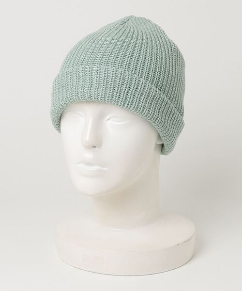 KIJIMA TAKAYUKI(キジマ タカユキ)の「KIJIMA TAKAYUKI / COTTON ACRYLIC WATCH CAP(キャップ・メンズ・ネイビー/ライトグリーン・FREE)」の2枚目の写真