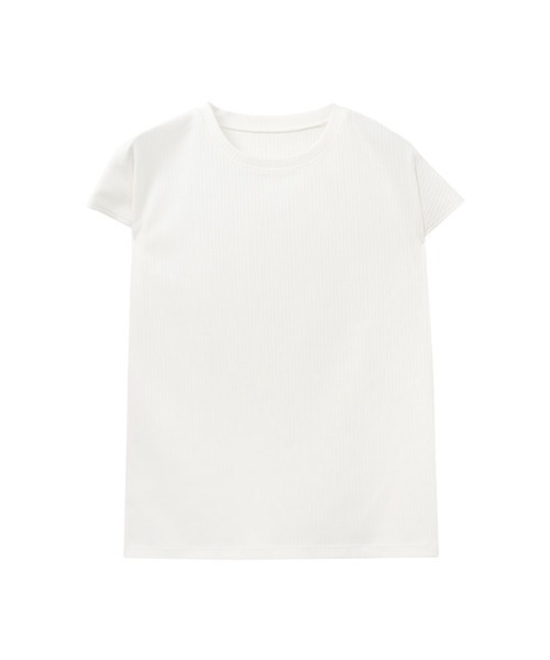 Pierrot(ピエロ)の「【キシリトール加工】フレンチスリーブリブカットソー(Tシャツ/カットソー・レディース・ブラック/オフホワイト/ベージュ/イエロー・M/L)」の14枚目の写真