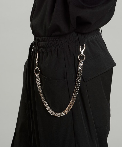 NO ID.（ノーアイディ）の「mko12892-ﾌﾗｯﾄﾘﾝｸｳｫﾚｯﾄﾁｪｰﾝ（ウォレットチェーン・メンズ・シルバー・ONE SIZE）」の9枚目の写真