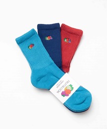 FRUIT OF THE LOOM（フルーツオブザルーム）の「【78】【FRUIT OF THE LOOM】3P 底パイル/リッチェル刺繍1クルーソックス（ソックス/靴下）」