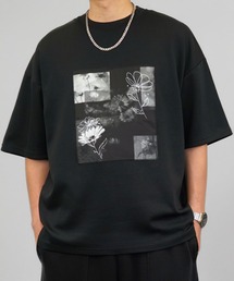 【GROOVY STORE】スムースダンボール オーバーサイズ プリントカットソー 接触冷感 UVカット