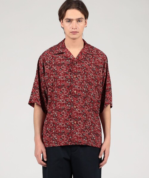 m's braque（エムズブラック）の「【別注】m's braque ポリエステル オープンカラー ハーフスリーブシャツ（シャツ/ブラウス・メンズ・レッド系その他2・38/36）」の11枚目の写真