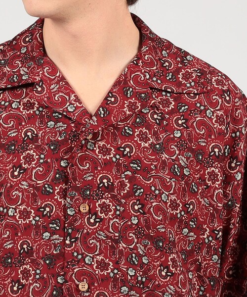 m's braque（エムズブラック）の「【別注】m's braque ポリエステル オープンカラー ハーフスリーブシャツ（シャツ/ブラウス・メンズ・レッド系その他2・38/36）」の8枚目の写真