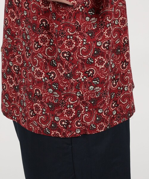 m's braque（エムズブラック）の「【別注】m's braque ポリエステル オープンカラー ハーフスリーブシャツ（シャツ/ブラウス・メンズ・レッド系その他2・38/36）」の6枚目の写真