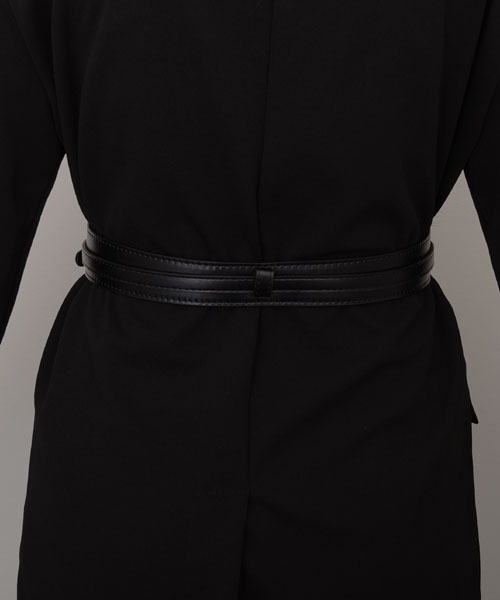 VIBGYOR Women（ヴィブジョー　ウィメン）の「【resonance】ブラック×ゴールド デザイン ゴムベルト/ベルト【マルチウェイ】（ベルト・レディース・ブラック系1/ブラック系2・FREE）」の8枚目の写真