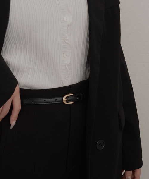 VIBGYOR Women（ヴィブジョー　ウィメン）の「【resonance】ブラック×ゴールド デザイン ゴムベルト/ベルト【マルチウェイ】（ベルト・レディース・ブラック系1/ブラック系2・FREE）」の10枚目の写真