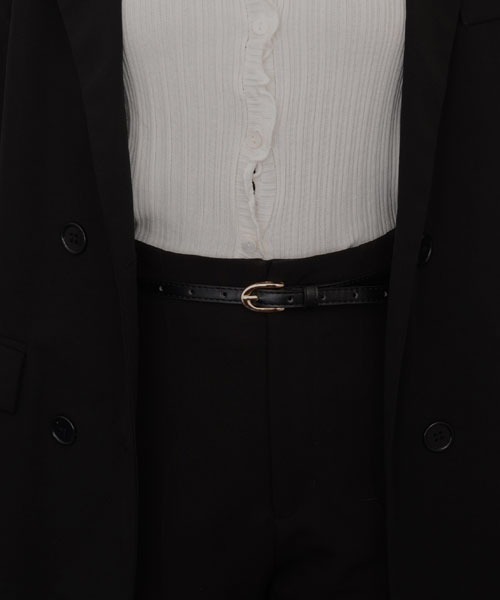 VIBGYOR Women（ヴィブジョー　ウィメン）の「【resonance】ブラック×ゴールド デザイン ゴムベルト/ベルト【マルチウェイ】（ベルト・レディース・ブラック系1/ブラック系2・FREE）」の12枚目の写真