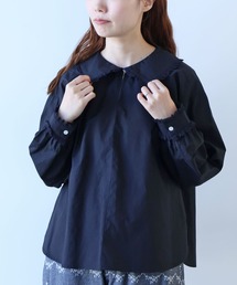 bulle de savon | △コットン/シルク lace フリル衿ブラウス(シャツ/ブラウス)