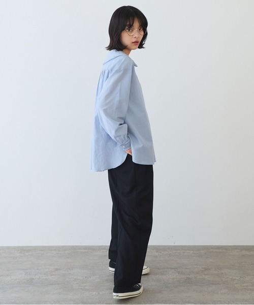 bulle de savon（ビュルデサボン）の「△コットン/シルク lace フリル衿ブラウス（シャツ/ブラウス・レディース・ホワイト/ブルーグレー/ブラック・FREE）」の19枚目の写真