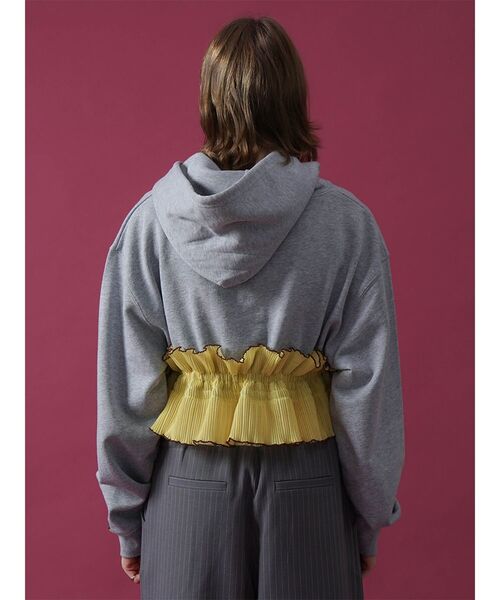 :ETHROF(イーサオブ)の「PLEATS FRILL SHORT PARKA(スウェット・レディース・ブラック/杢グレー/ブルー系その他・MEDIUM)」の13枚目の写真