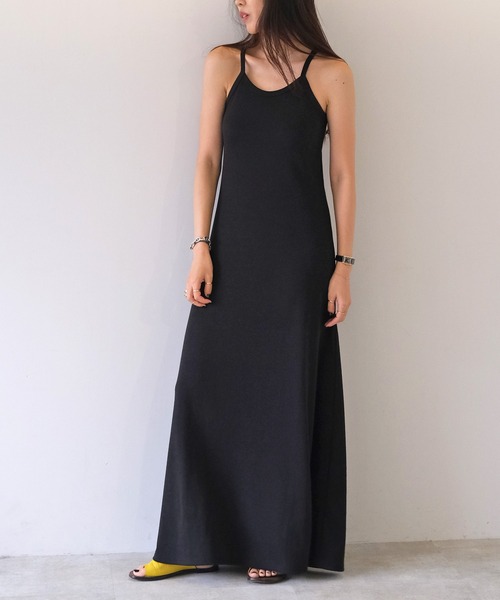 AKTE（アクテ）の「カップインタンクワンピース（ワンピース・レディース・ホワイト/ブラック・FREE/TALL）」の2枚目の写真