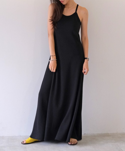 AKTE（アクテ）の「カップインタンクワンピース（ワンピース・レディース・ホワイト/ブラック・FREE/TALL）」の5枚目の写真