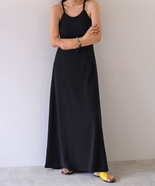 AKTE（アクテ）の「カップインタンクワンピース（ワンピース・レディース・ホワイト/ブラック・FREE/TALL）」の3枚目の写真