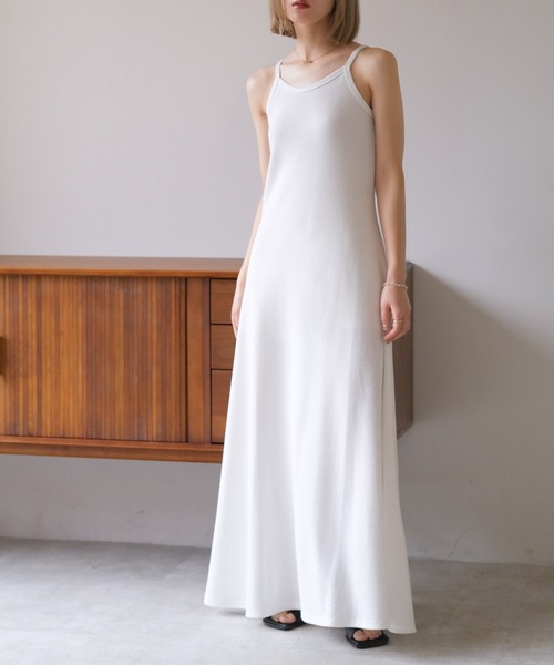 AKTE（アクテ）の「カップインタンクワンピース（ワンピース・レディース・ホワイト/ブラック・FREE/TALL）」の22枚目の写真