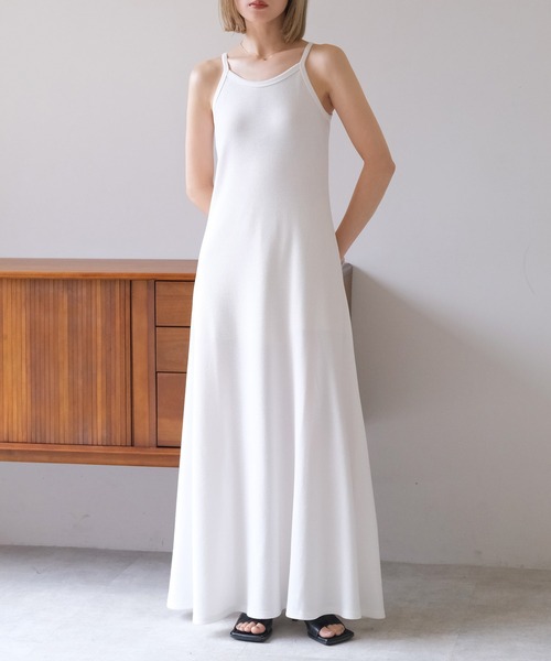 AKTE（アクテ）の「カップインタンクワンピース（ワンピース・レディース・ホワイト/ブラック・FREE/TALL）」の20枚目の写真