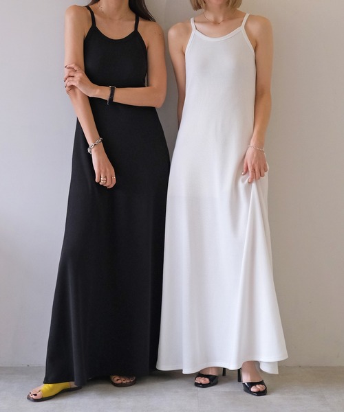 AKTE（アクテ）の「カップインタンクワンピース（ワンピース・レディース・ホワイト/ブラック・FREE/TALL）」の19枚目の写真