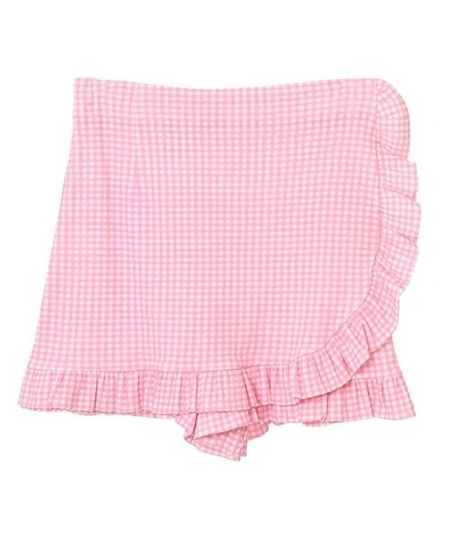 GINGHAM CHECK FRILL SKIRT パンツ（その他パンツ）｜Candy