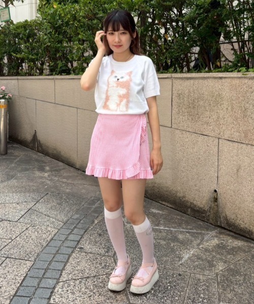 Candy Stripper(キャンディストリッパー)の「GINGHAM CHECK FRILL SKIRT パンツ(その他パンツ・レディース・ピンク/ブラック・FREE)」の13枚目の写真