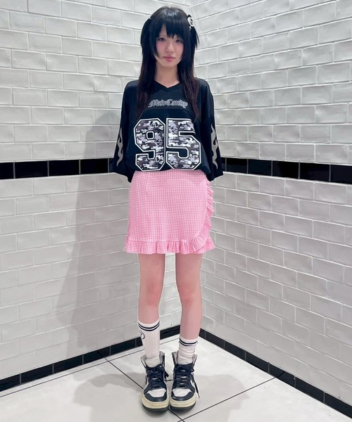 Candy Stripper(キャンディストリッパー)の「GINGHAM CHECK FRILL SKIRT パンツ(その他パンツ・レディース・ピンク/ブラック・FREE)」の11枚目の写真