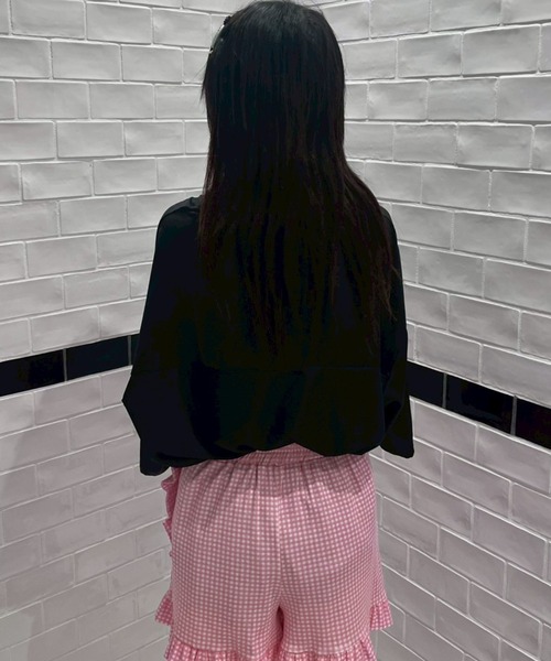 Candy Stripper(キャンディストリッパー)の「GINGHAM CHECK FRILL SKIRT パンツ(その他パンツ・レディース・ピンク/ブラック・FREE)」の15枚目の写真