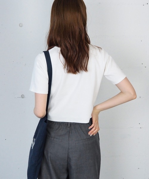 tiptop（ティップトップ）の「テレコレースアッププルオーバー（Tシャツ/カットソー・レディース・ブラック/オフホワイト/レッド/ホワイト系その他/イエロー・FREE）」の6枚目の写真