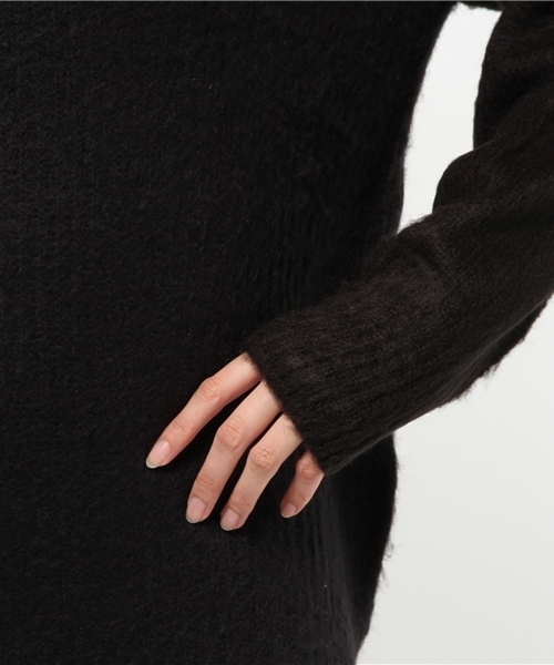 one after another NICE CLAUP（ワンアフターアナザーナイスクラップ）の「【ナイスクラップ】片畦タートルネックニット（ニット/セーター・レディース・サックスブルー/ブラック系その他/アイボリー・FREE）」の11枚目の写真