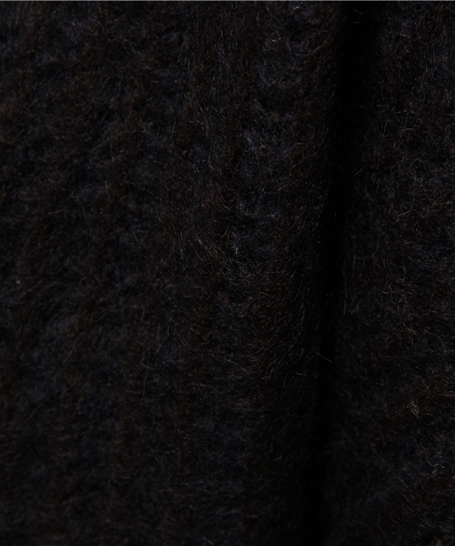 one after another NICE CLAUP（ワンアフターアナザーナイスクラップ）の「【ナイスクラップ】片畦タートルネックニット（ニット/セーター・レディース・サックスブルー/ブラック系その他/アイボリー・FREE）」の6枚目の写真