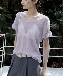 tシャツ 「tageechita」ギャザー袖が映える シンプルシアートップス レディース tageechita tシャツ 「tageechita」ギャザー袖が映える シンプル