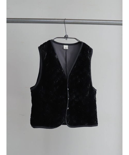 ベロアキルティング ショートベスト | NOMBRE IMPAIR