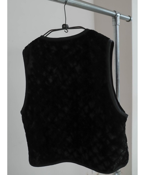 ベロアキルティング ショートベスト | NOMBRE IMPAIR