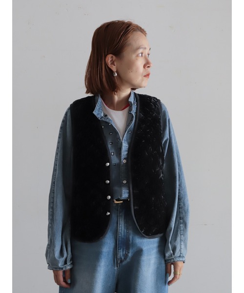 ベロアキルティング ショートベスト | NOMBRE IMPAIR