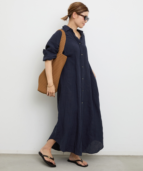 LInen シャツドレス（ワンピース）｜Deuxieme Classe