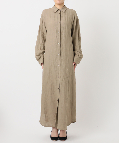 LInen シャツドレス【36】 Deuxieme Classe ワンピース LInen シャツドレス : ZOZOTOWN