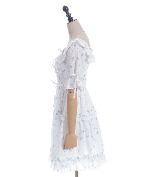 axes femme POETIQUE（アクシーズファムポエティック）の「ギャザーフリルワンピース（ワンピース・レディース・ホワイト/キナリ/ピンク・MEDIUM）」の16枚目の写真